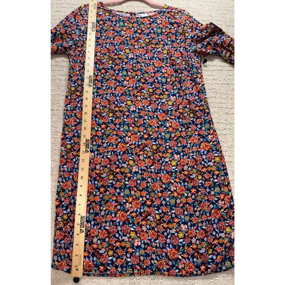 Old Navy Women's Floral 3/4 Sleeved Shift Dress Size Medium Tall Knee Length - Picture 5 of 6